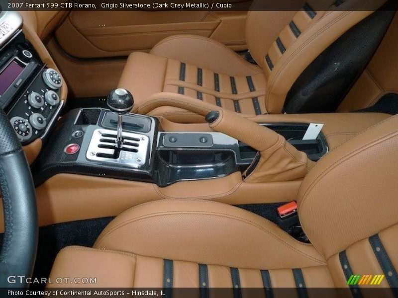 Grigio Silverstone (Dark Grey Metallic) / Cuoio 2007 Ferrari 599 GTB Fiorano