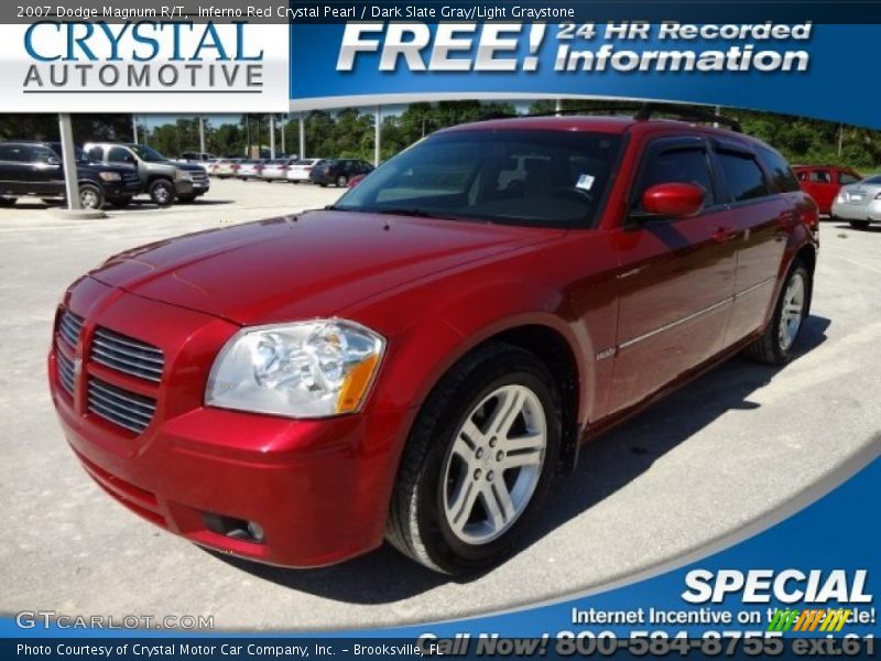 Inferno Red Crystal Pearl / Dark Slate Gray/Light Graystone 2007 Dodge Magnum R/T