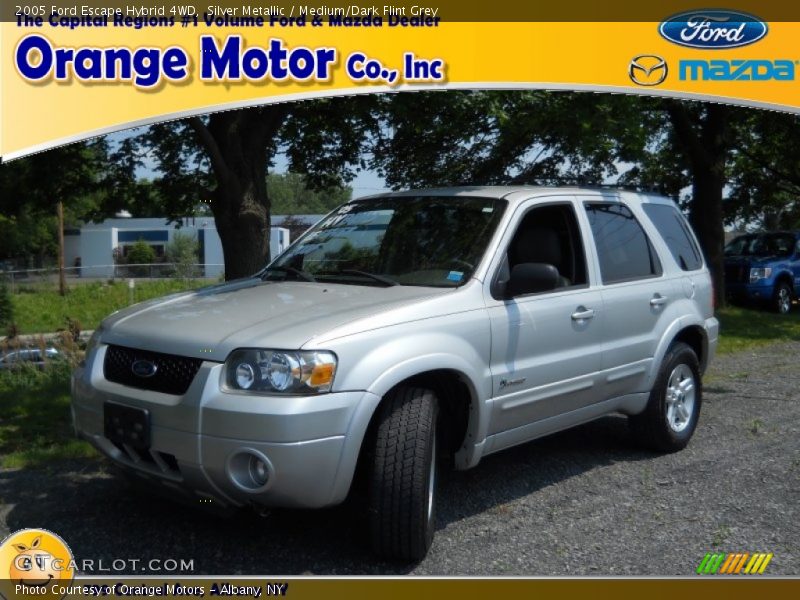 Silver Metallic / Medium/Dark Flint Grey 2005 Ford Escape Hybrid 4WD