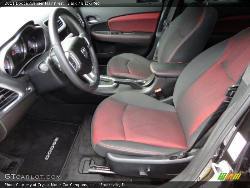 Black / Black/Red 2011 Dodge Avenger Mainstreet