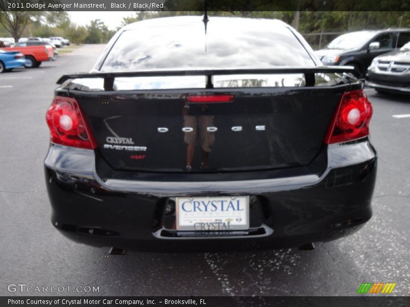 Black / Black/Red 2011 Dodge Avenger Mainstreet