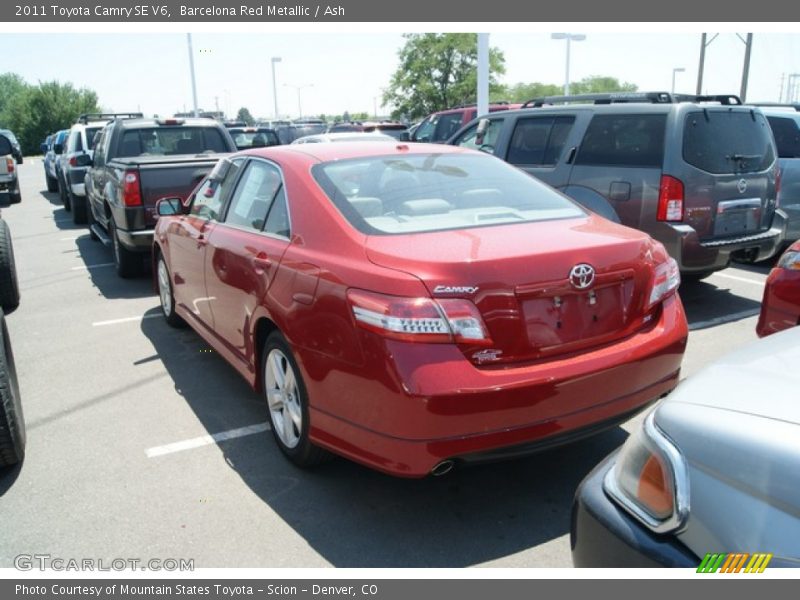 Barcelona Red Metallic / Ash 2011 Toyota Camry SE V6