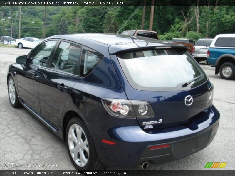 Stormy Blue Mica / Beige 2008 Mazda MAZDA3 s Touring Hatchback