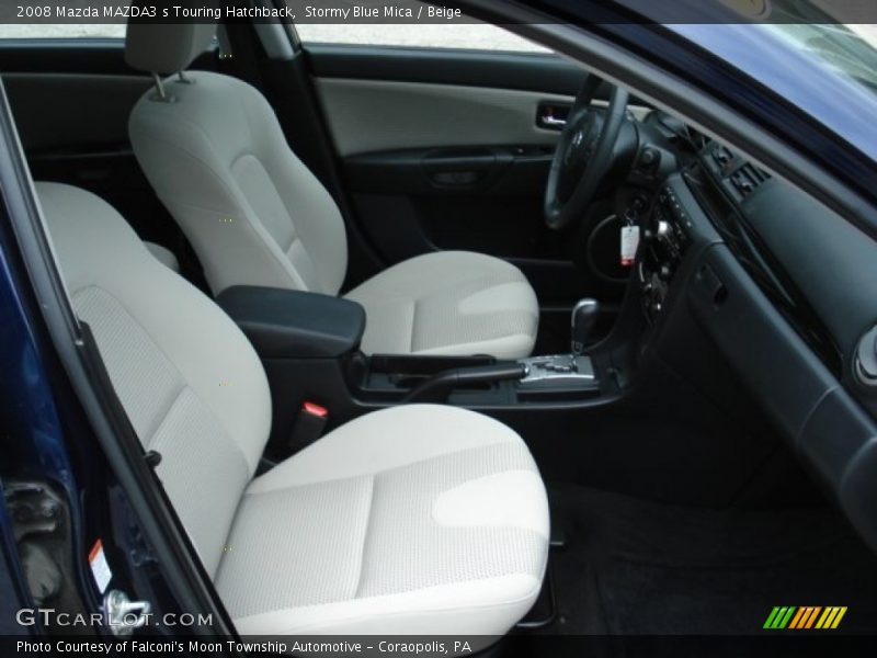 Stormy Blue Mica / Beige 2008 Mazda MAZDA3 s Touring Hatchback