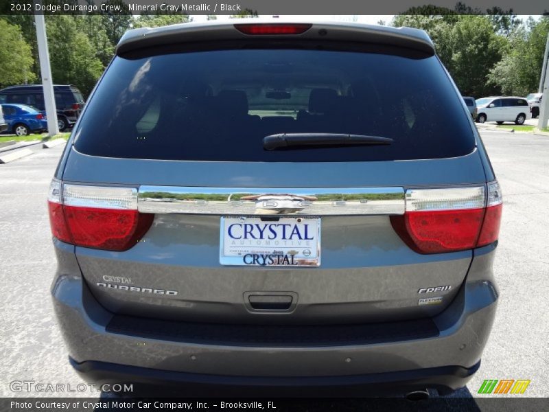 Mineral Gray Metallic / Black 2012 Dodge Durango Crew