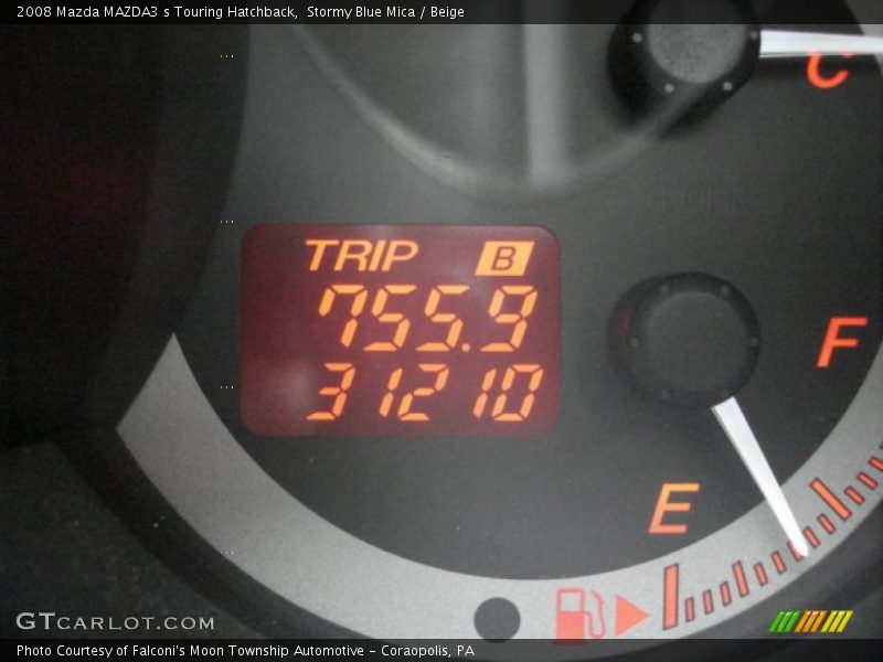 Stormy Blue Mica / Beige 2008 Mazda MAZDA3 s Touring Hatchback
