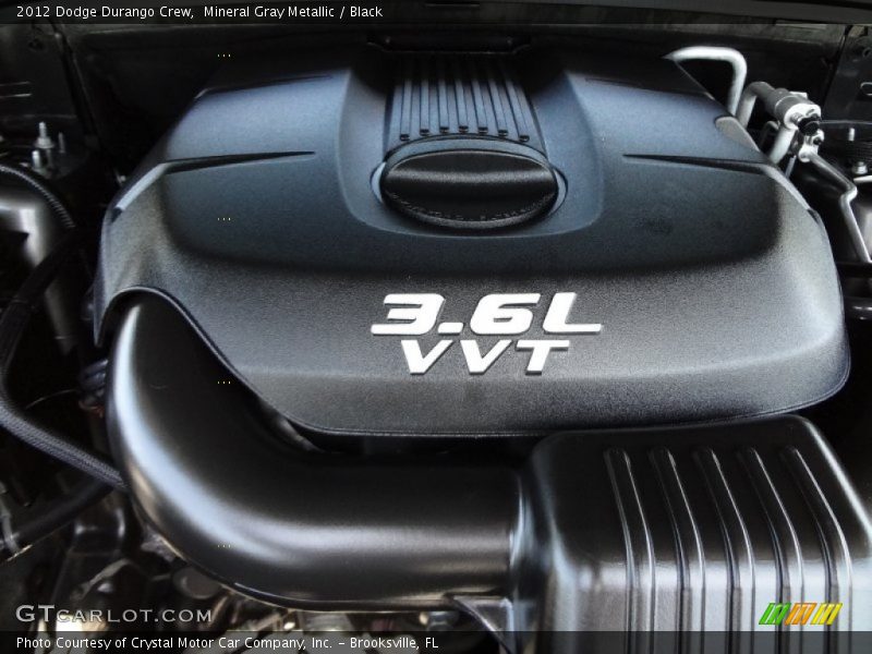 Mineral Gray Metallic / Black 2012 Dodge Durango Crew