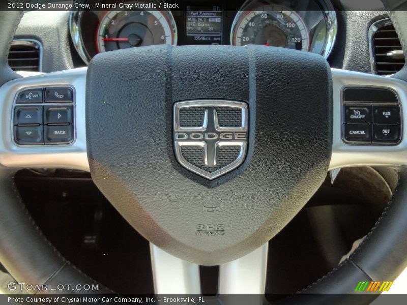 Mineral Gray Metallic / Black 2012 Dodge Durango Crew