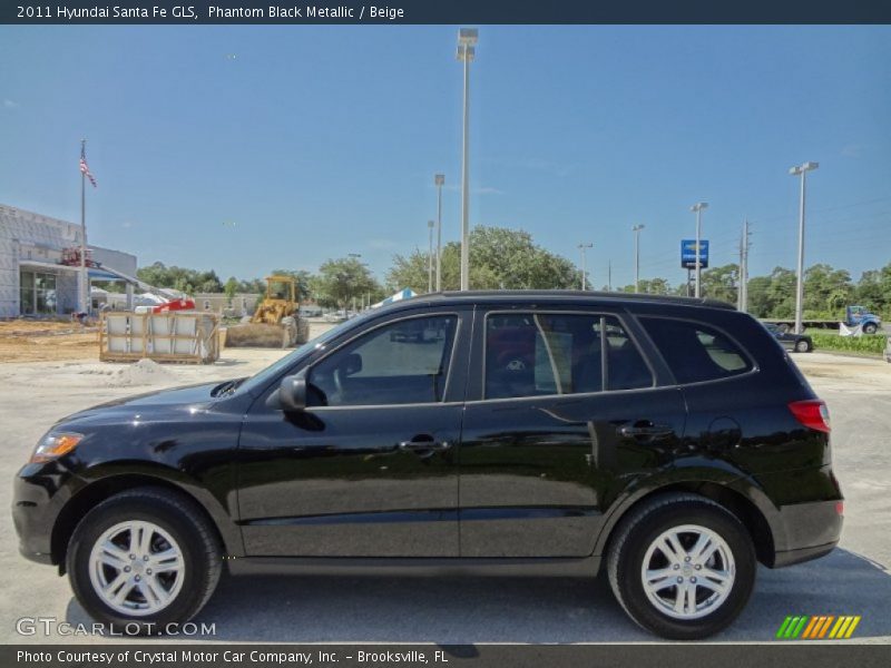 Phantom Black Metallic / Beige 2011 Hyundai Santa Fe GLS