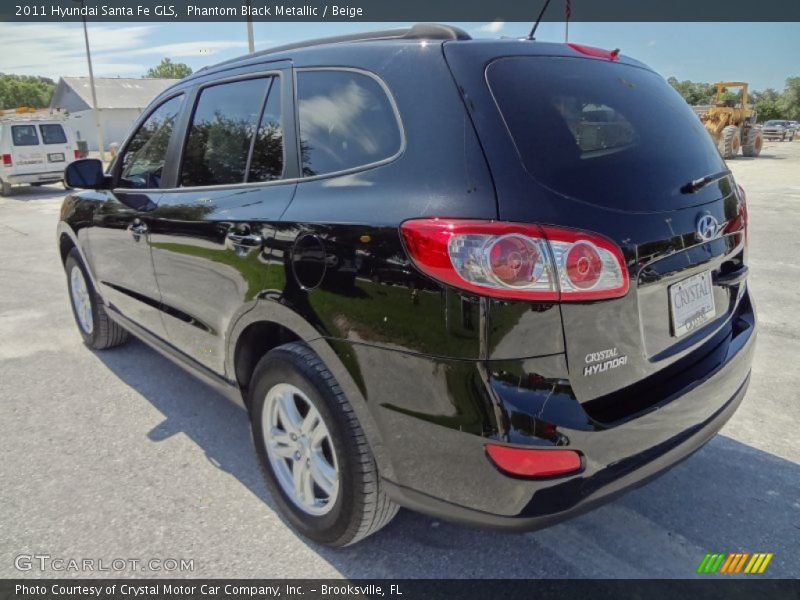 Phantom Black Metallic / Beige 2011 Hyundai Santa Fe GLS