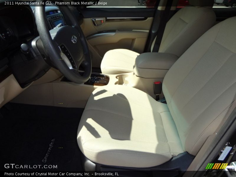 Phantom Black Metallic / Beige 2011 Hyundai Santa Fe GLS