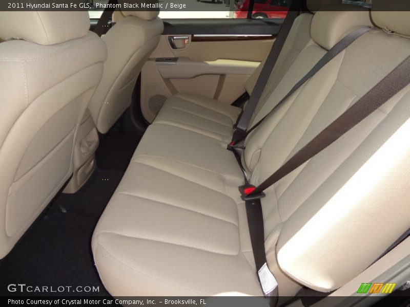 Phantom Black Metallic / Beige 2011 Hyundai Santa Fe GLS