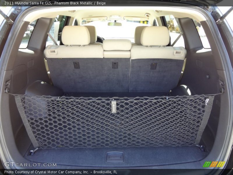 Phantom Black Metallic / Beige 2011 Hyundai Santa Fe GLS