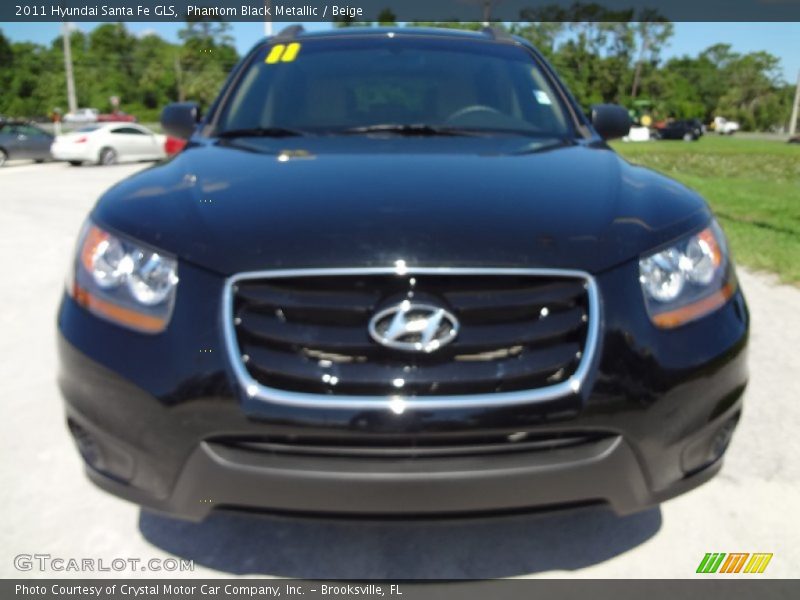 Phantom Black Metallic / Beige 2011 Hyundai Santa Fe GLS