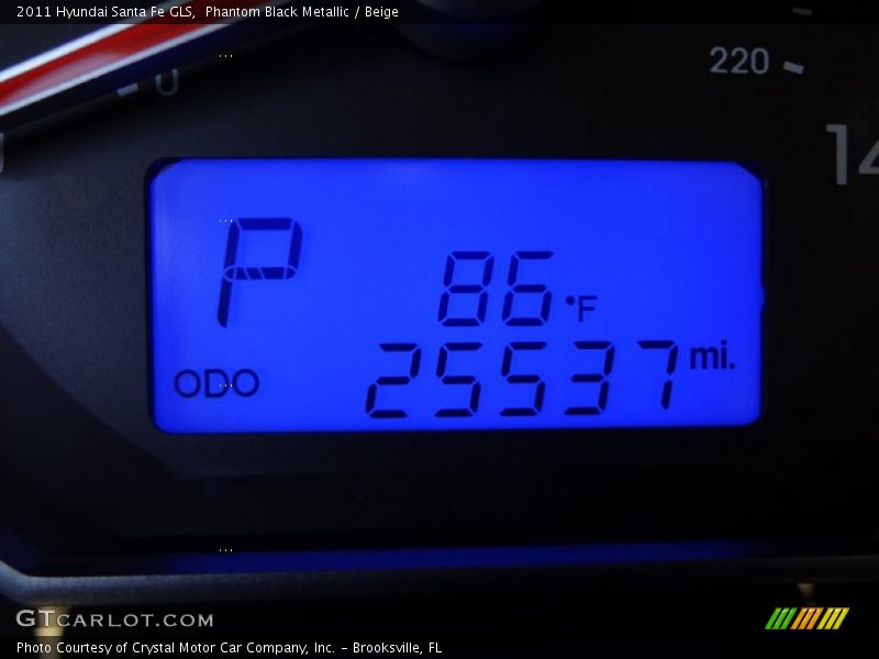 Phantom Black Metallic / Beige 2011 Hyundai Santa Fe GLS