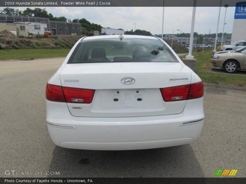 Powder White Pearl / Cocoa 2009 Hyundai Sonata Limited