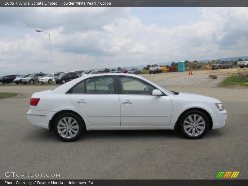 Powder White Pearl / Cocoa 2009 Hyundai Sonata Limited