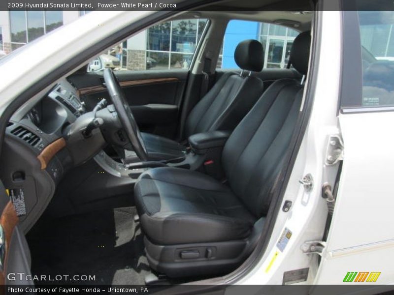 Powder White Pearl / Cocoa 2009 Hyundai Sonata Limited