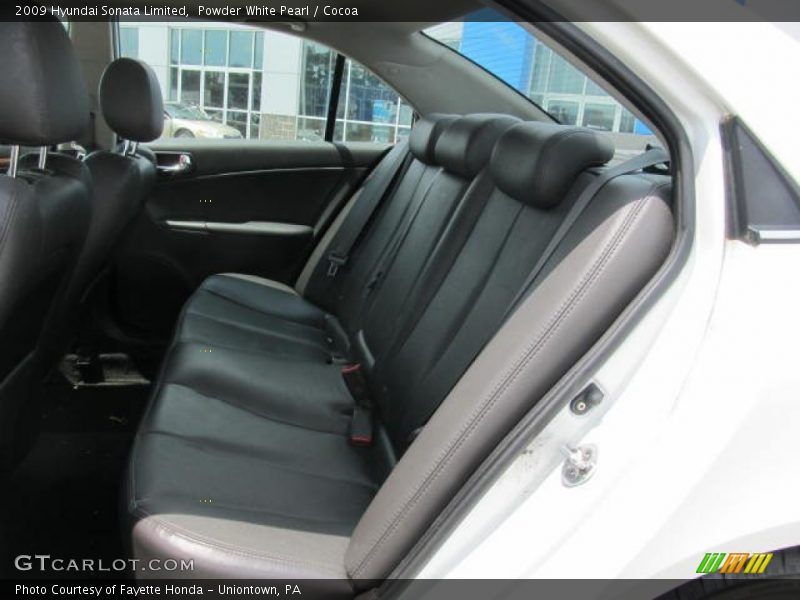 Powder White Pearl / Cocoa 2009 Hyundai Sonata Limited