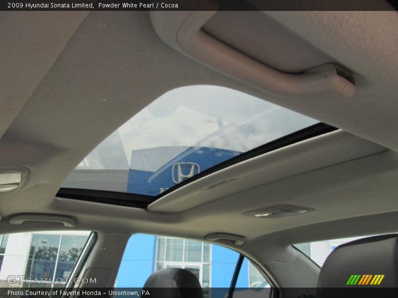 Powder White Pearl / Cocoa 2009 Hyundai Sonata Limited