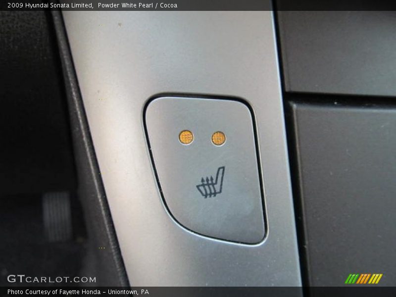 Powder White Pearl / Cocoa 2009 Hyundai Sonata Limited