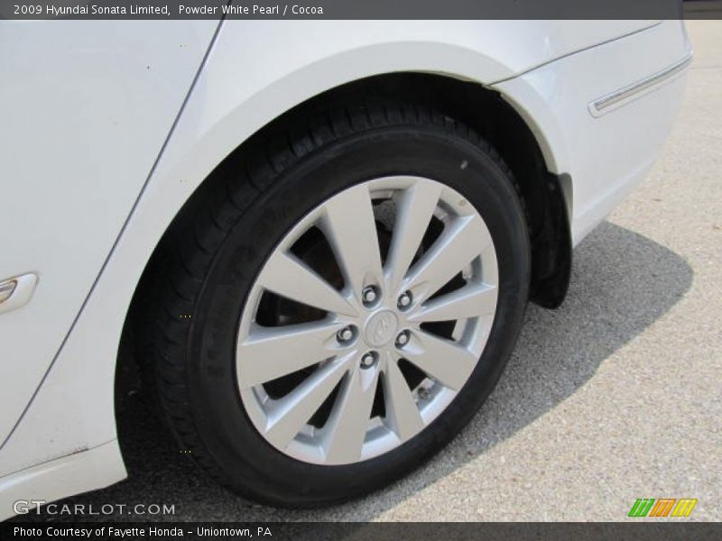 Powder White Pearl / Cocoa 2009 Hyundai Sonata Limited