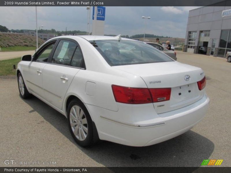 Powder White Pearl / Cocoa 2009 Hyundai Sonata Limited