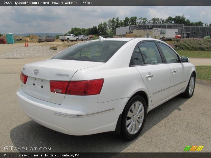 Powder White Pearl / Cocoa 2009 Hyundai Sonata Limited