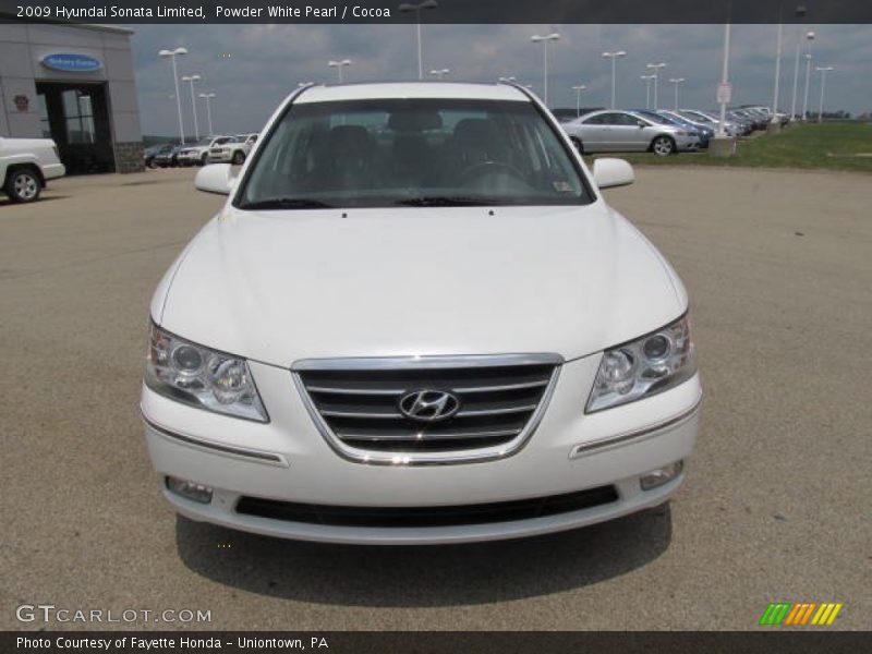 Powder White Pearl / Cocoa 2009 Hyundai Sonata Limited