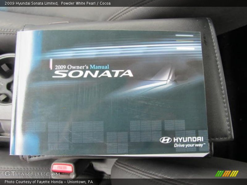 Powder White Pearl / Cocoa 2009 Hyundai Sonata Limited