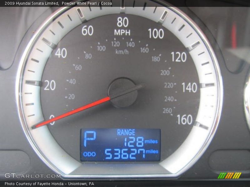 Powder White Pearl / Cocoa 2009 Hyundai Sonata Limited