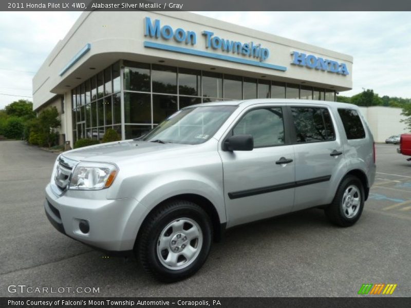 Alabaster Silver Metallic / Gray 2011 Honda Pilot LX 4WD