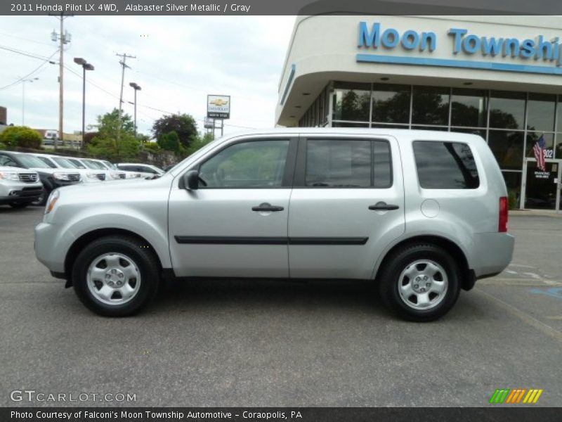 Alabaster Silver Metallic / Gray 2011 Honda Pilot LX 4WD