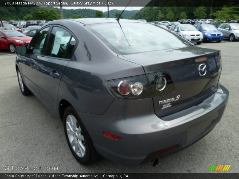 Galaxy Gray Mica / Black 2008 Mazda MAZDA3 i Sport Sedan