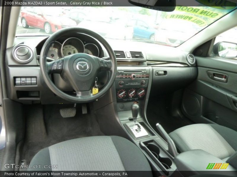 Galaxy Gray Mica / Black 2008 Mazda MAZDA3 i Sport Sedan