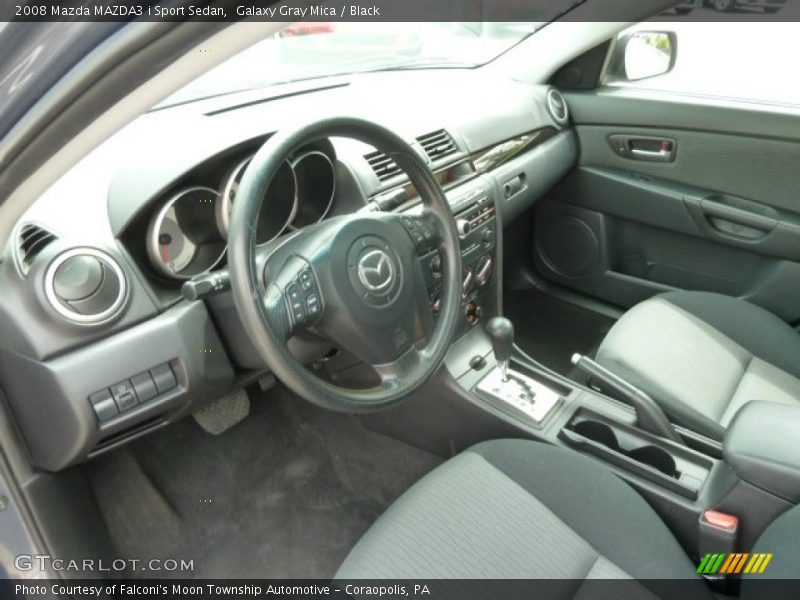Galaxy Gray Mica / Black 2008 Mazda MAZDA3 i Sport Sedan