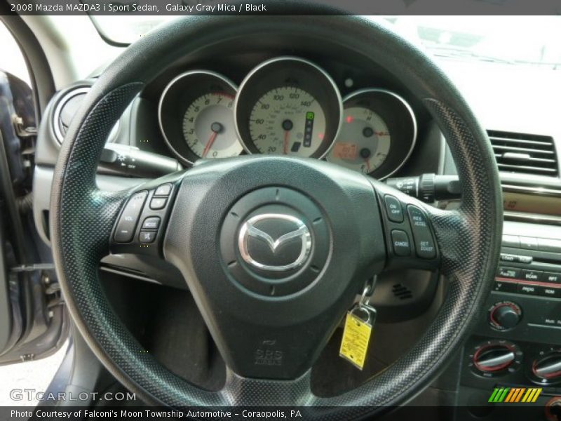 Galaxy Gray Mica / Black 2008 Mazda MAZDA3 i Sport Sedan