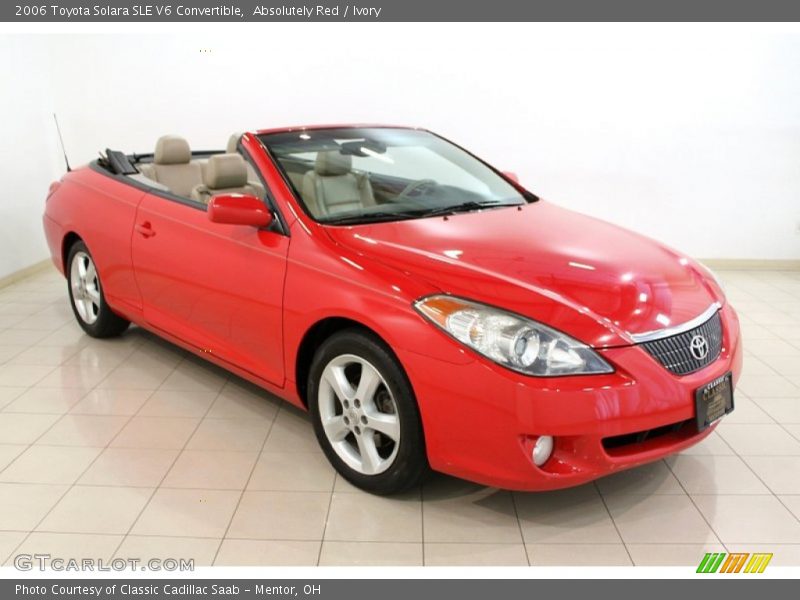 Absolutely Red / Ivory 2006 Toyota Solara SLE V6 Convertible