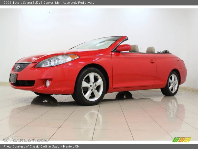 Absolutely Red / Ivory 2006 Toyota Solara SLE V6 Convertible
