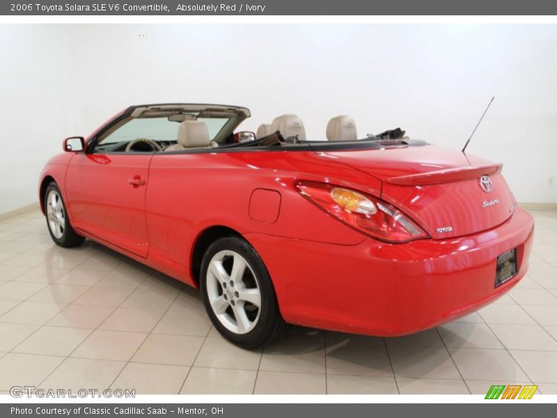 Absolutely Red / Ivory 2006 Toyota Solara SLE V6 Convertible