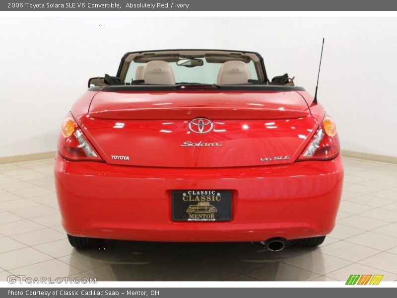 Absolutely Red / Ivory 2006 Toyota Solara SLE V6 Convertible