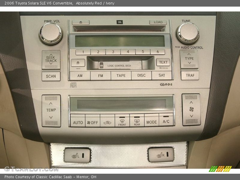 Controls of 2006 Solara SLE V6 Convertible