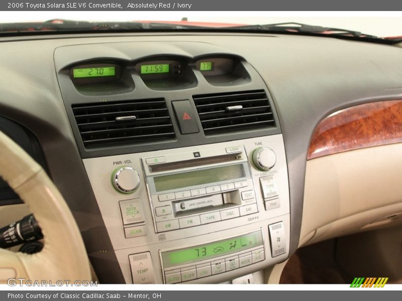 Controls of 2006 Solara SLE V6 Convertible