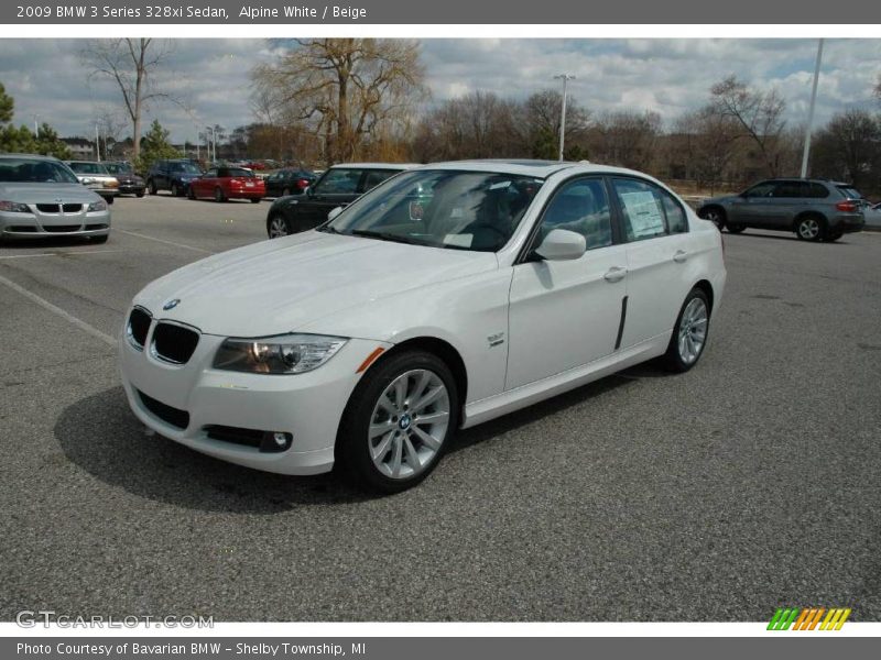 Alpine White / Beige 2009 BMW 3 Series 328xi Sedan