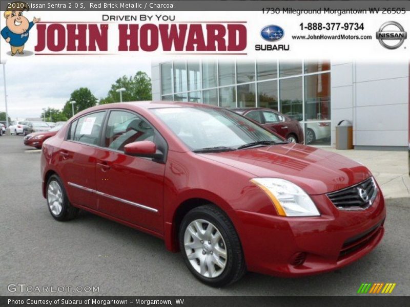 Red Brick Metallic / Charcoal 2010 Nissan Sentra 2.0 S