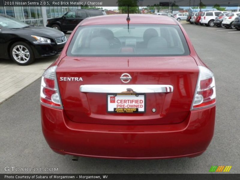 Red Brick Metallic / Charcoal 2010 Nissan Sentra 2.0 S