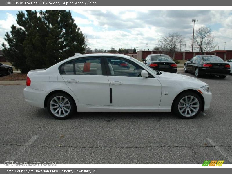 Alpine White / Beige 2009 BMW 3 Series 328xi Sedan
