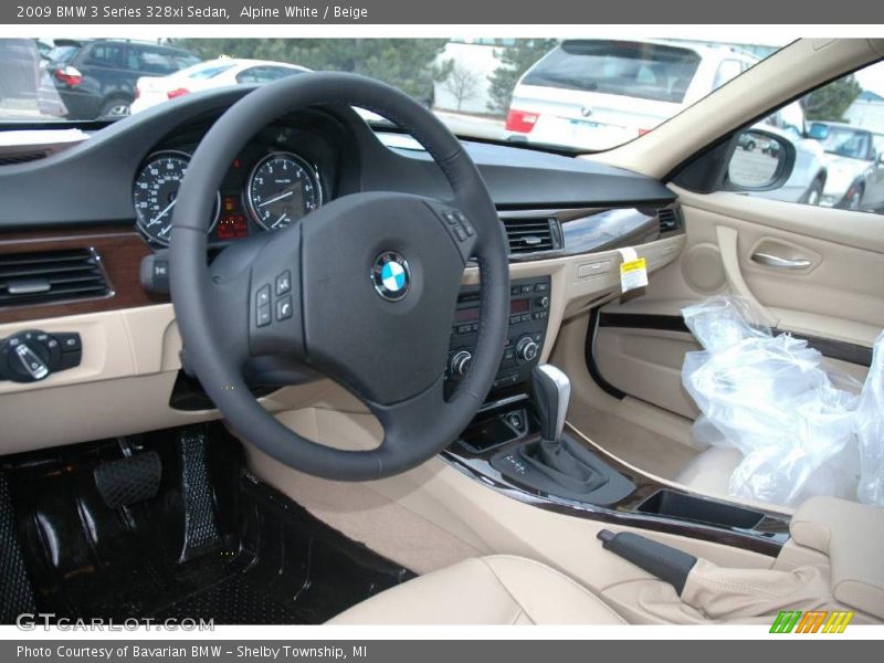 Alpine White / Beige 2009 BMW 3 Series 328xi Sedan