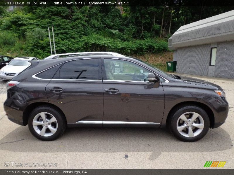 Truffle Brown Mica / Parchment/Brown Walnut 2010 Lexus RX 350 AWD