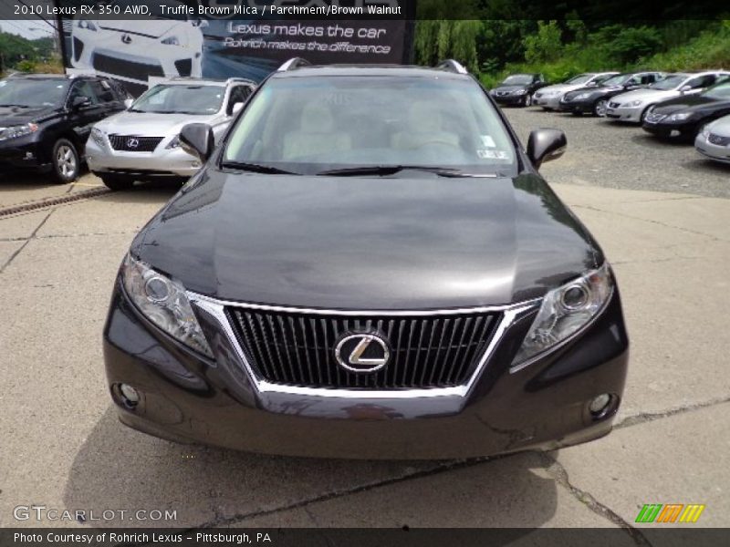 Truffle Brown Mica / Parchment/Brown Walnut 2010 Lexus RX 350 AWD